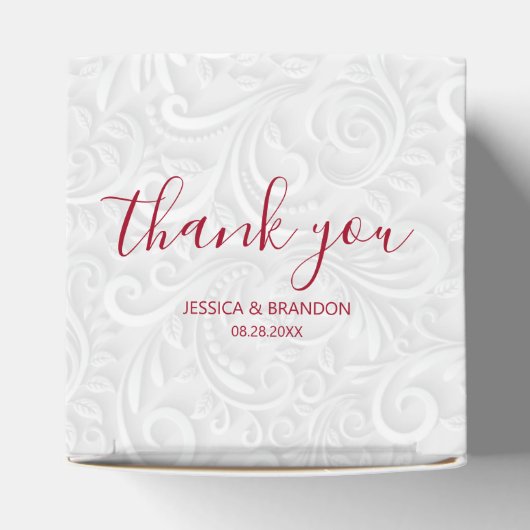 フォーマルクランベリー書道あり結婚 フェイバーボックス (上部)