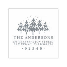 フォーマルクリスマスツリーファミリー名&差出人住所