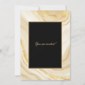 フォーマルゴールドグリッター 偽大理石 ホリデーディナー 招待状 (裏面)