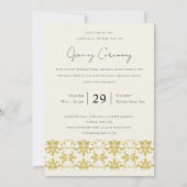 フォーマルゴールドダマスク グランドオープニングセレモニー 招待状 (正面)