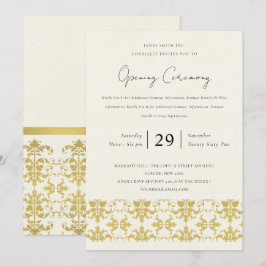フォーマルゴールドダマスク グランドオープニングセレモニー 招待状