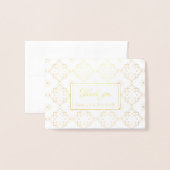 フォーマルサンキューカード結婚- 箔カード (封筒付き正面)