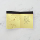 フォーマルサンキューカード-金ゴールドとBurgundy サンキューカード (内部)
