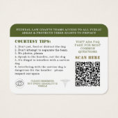 フォーマルサービスドッグADAカード写真IDバッジ (裏面)