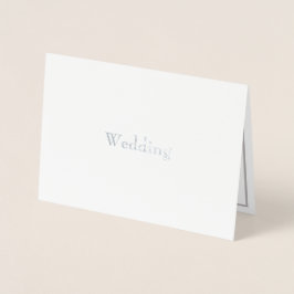 フォーマルシルバーフォイル親なし結婚式招待状 箔カード