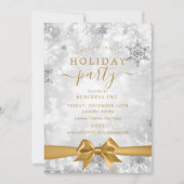 フォーマルシルバーリ企業のボンホリデーパーティー 招待状 (正面)