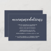 フォーマルシンプル海軍結婚宿泊施設 エンクロージャーカード (正面/裏面)