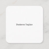 フォーマルシンプルBusiness Logo背景白黒 スクエア名刺 (裏面)