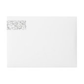 フォーマルスクロ葉ーグの黒白結婚と ラップアラウンドラベル (正面)