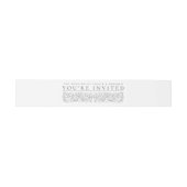 フォーマルスクロ葉ーグの黒白結婚と 招待状ベリーバンド (フラット)