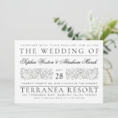 フォーマルスクロ葉ーグの黒白結婚と 招待状 (スタンド正面)