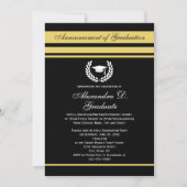 フォーマルストライプ大学高等学校卒業 招待状 (正面)