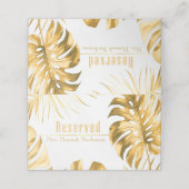 フォーマルトレンディーギルド金ゴールドモンステラプリント プレイスカード (外部開封)