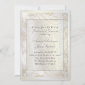 フォーマルパール ダマスク リハーサル ディナー 招待状 (裏面)