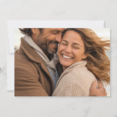 フォーマルピンクローズクラシックフォト結婚ズ セーブザデート (裏面)