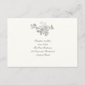フォーマルフェイクエンボスペオンパール披露宴結婚ズ エンクロージャーカード (正面)