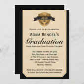 フォーマルフェイク卒業発表 招待状 (正面/裏面)