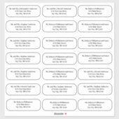 フォーマルフォントのエンベロ結婚ープの住所ステッカー シール (シート)