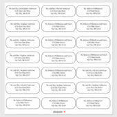 フォーマルフォントの結婚式封筒住所ステッカー シール (シート)