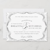 フォーマルフローズエレガントな結婚式招待状 (正面)