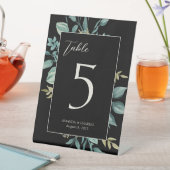 フォーマルフローラパーソナライズされたテーブル番号 台座サイン (インサイチュ)