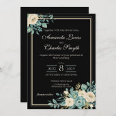 フォーマルフローラ結婚式招待状 招待状 (正面/裏面)