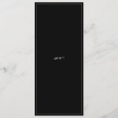 フォーマルブラックタイウエディング メニュー (裏面)
