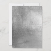 フォーマルブラック&メタリックシルバー幾何結婚の 招待状 (裏面)