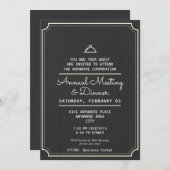 フォーマルプロフェッショナル営業年次ディナー 招待状 (正面/裏面)