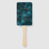 フォーマルペイズリーのダークティール（緑がかった色）ID767 ハンドファン (裏面)