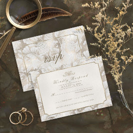 フォーマルペイズリーシャンパンID767 出欠カード