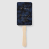 フォーマルペイズリー結婚のネイビーブルーID767 ハンドファン (裏面)