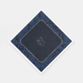 フォーマルペイズリー結婚ズNavy Blue ID767ナプキンス スタンダードランチョンナプキン (角)