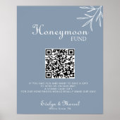 フォーマルミニマルダスティー結婚ブルー新婚旅行ファンド ポスター (正面)