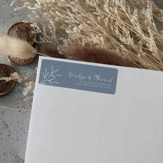 フォーマルミニマルダスティ結婚ブルー ラベル