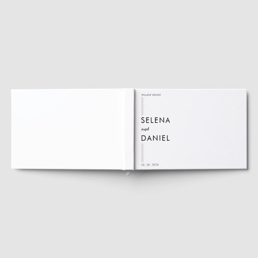 フォーマルミニマ結婚リストの金箔 ゲストブック (全面)