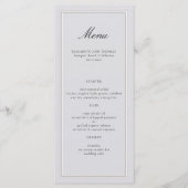 フォーマルモダンクラシックな上品な額縁デザインの象牙色の結婚式 メニュー (正面)