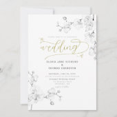 フォーマルモダンクラシックの中で結婚の 招待状 (正面)