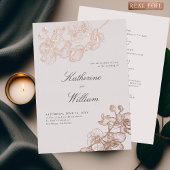 フォーマルモダンクラシックの中で結婚の 箔招待状