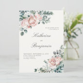 フォーマルモダンクラシックバラエレガントな結婚式 招待状 (スタンド正面)