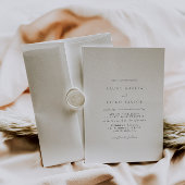 フォーマルモダンスクリプトウェディング 招待状