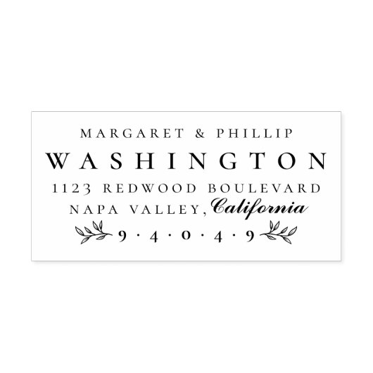 フォーマルレタリング対結婚した差出人住所 ラバースタンプ (インプリント)