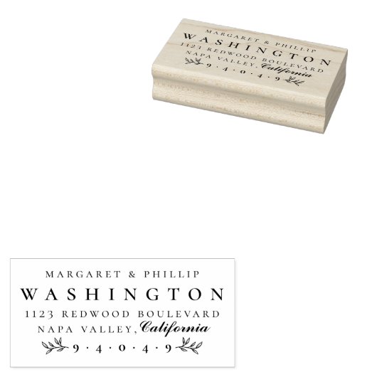 フォーマルレタリング対結婚した差出人住所 ラバースタンプ (押印)