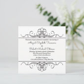 フォーマルヴィンテージフローリッシュ – 結婚式招待状 招待状 (スタンド正面)