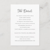フォーマルヴィンテージ書結婚の詳細 エンクロージャーカード (正面)