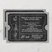 フォーマル大晦日パーティーチケット招待状 招待状 (正面/裏面)
