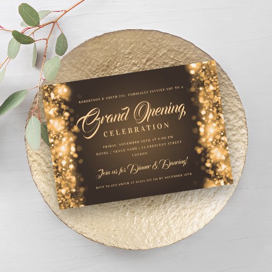 フォーマル大開企業の口金ゴールド灯 招待状