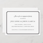 フォーマル婚約パーティ 招待状 (正面/裏面)