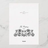 フォーマル書エレガント白金箔 箔招待状 (裏面)