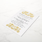 フォーマル書エレガント白金箔 箔招待状 (回転した状態)